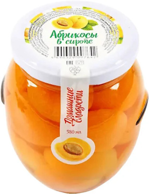 Консервированные абрикосы, «Домашние сладости», 530 г