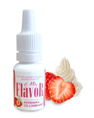 Ароматизатор кондитерский TopFlavors «Клубника со сливками» 10 мл