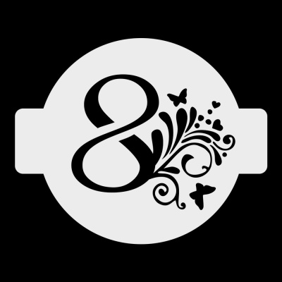 Трафарет «С 8 марта веточка », 14 см