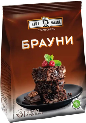 «Nina Farina», смесь для десерта «Брауни», 300 г