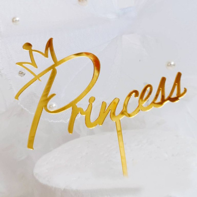 Топпер «Princess» золотой 