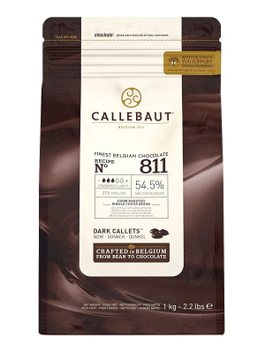 Шоколад темный CALLEBAUT каллеты, 54,5% (1кг заводская)