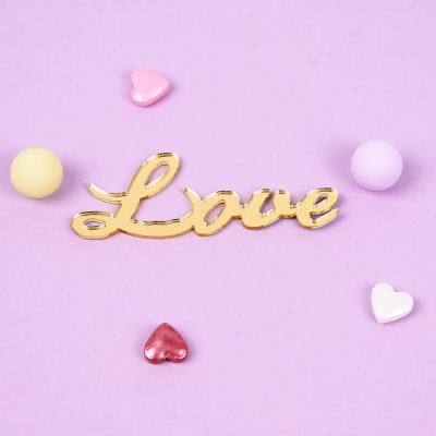Топпер боковой "LOVE №3" из акрила 1,5 мм