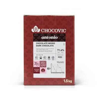Шоколад горький Chocovic Antonio 71,6% (1,5 кг)