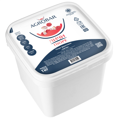 Пюре Личи Агробар замороженное, 1 кг 