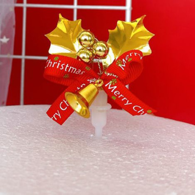 Топпер «Merry Christmas» с золотыми листочками 