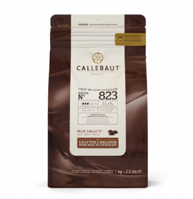 Шоколад молочный CALLEBAUT каллеты, 33,6% 1 кг (заводская)