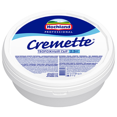 Сыр творожный сливочный 65 % Cremette Professional, 2,2 кг