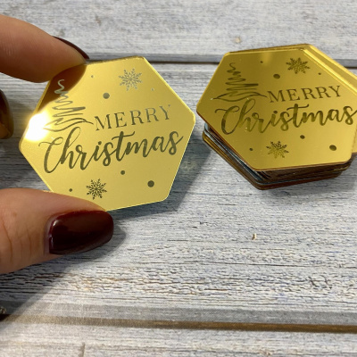 Украшение фигурное «Merry christmas» , 10 шт 