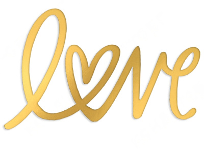 Топпер боковой "LOVE" золотой