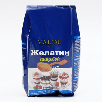 Желатин гранулированный свиной Val'de 180 bloom, 500 г