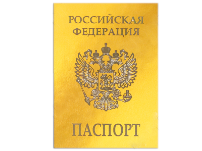 Топпер боковой "Паспорт" 7*10 см, золотой
