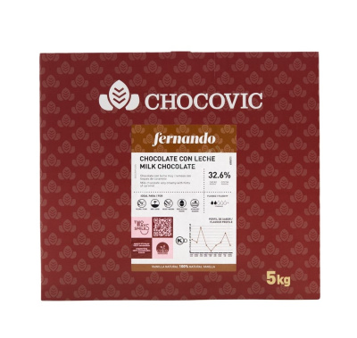 Шоколад молочный Chocovic Fernando 32,6%, 5 кг