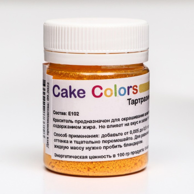 Краситель пищевой Cake colors жирорастворим. сухой тартразин ES Лак 10 г