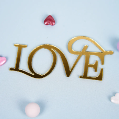 Топпер боковой "LOVE №2" из акрила 1,5 мм
