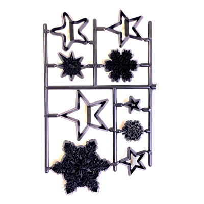 Набор вырубок-оттисков "Звезды, снежинки"