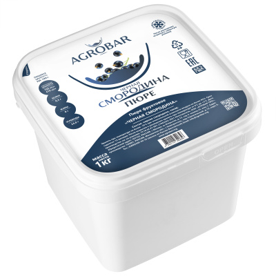 Пюре Черная смородина Агробар замороженное, 1 кг