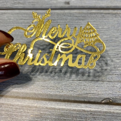 Украшение «Merry christmas» золото