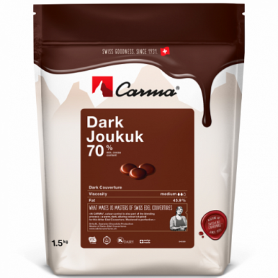 Шоколад горький Carma Dark Joukuk 70% (1,5 кг заводская) 