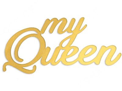 Топпер боковой "My Queen" золотой